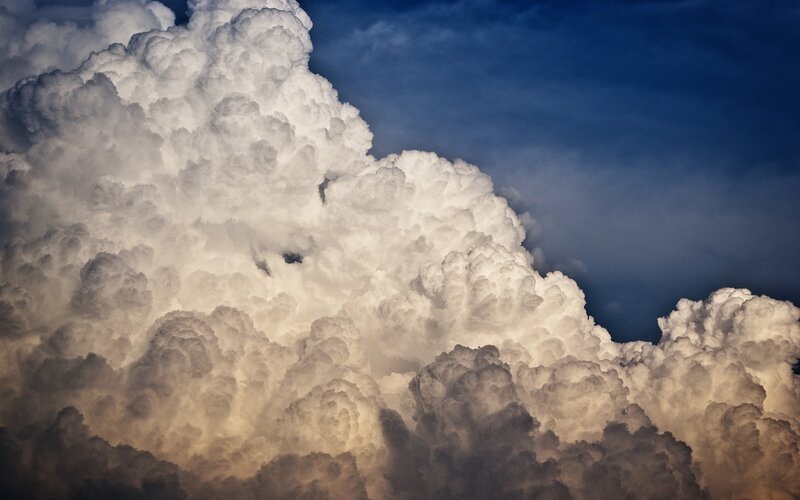 Cumulonimbus Cloud Formation — White, Dramatic, Sunset