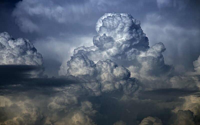 Cumulonimbus Storm Clouds — Gray
