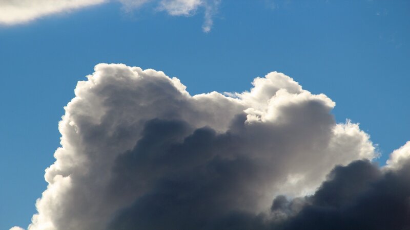 cumulus cloud against blue sky