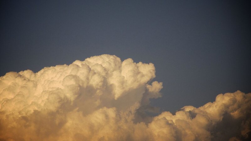 cumulus cloud at dusk
