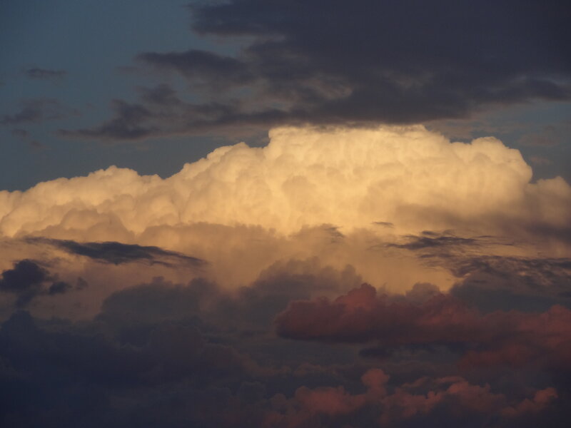 Cumulus Cloud at Dusk — Yellow