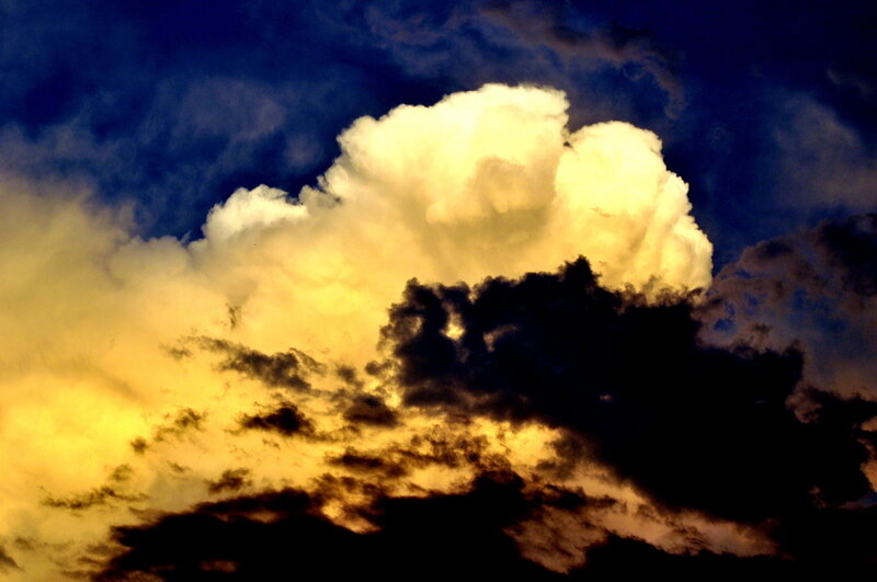 Cumulus Cloud at Sunset — Yellow