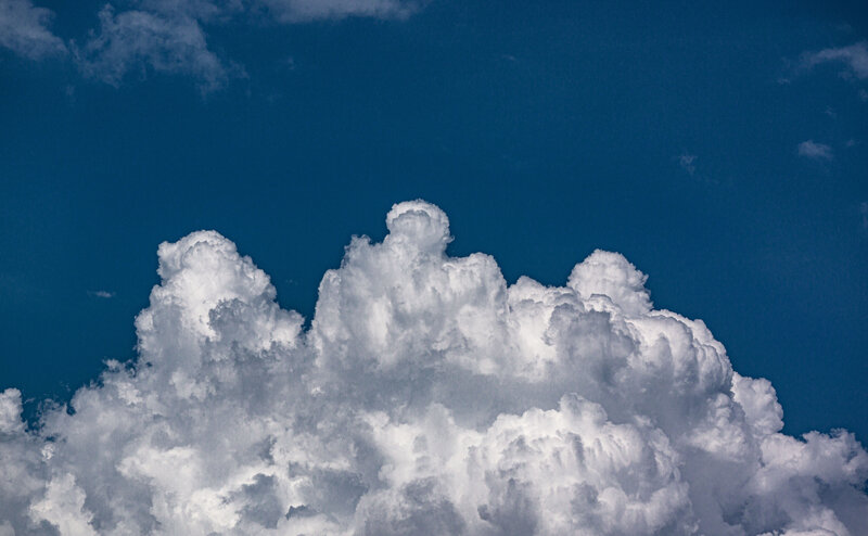 Cumulus Cloud Formation — Blue, Dramatic, Afternoon, Photograph