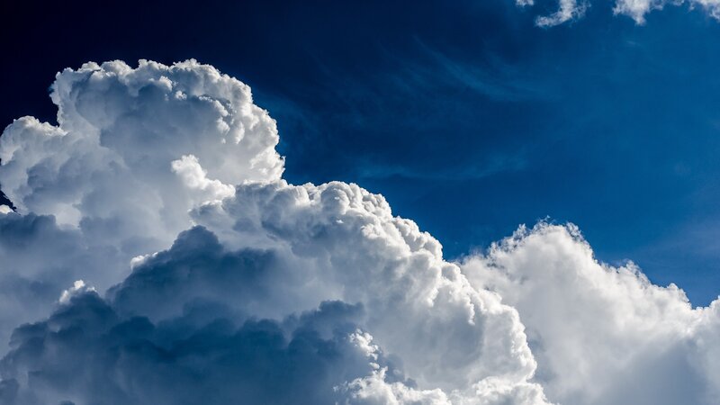 Cumulus Cloud Formation — Blue, Dramatic, Afternoon