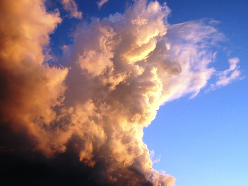 Cumulus Cloud Formation — Blue, Dramatic, Sunset