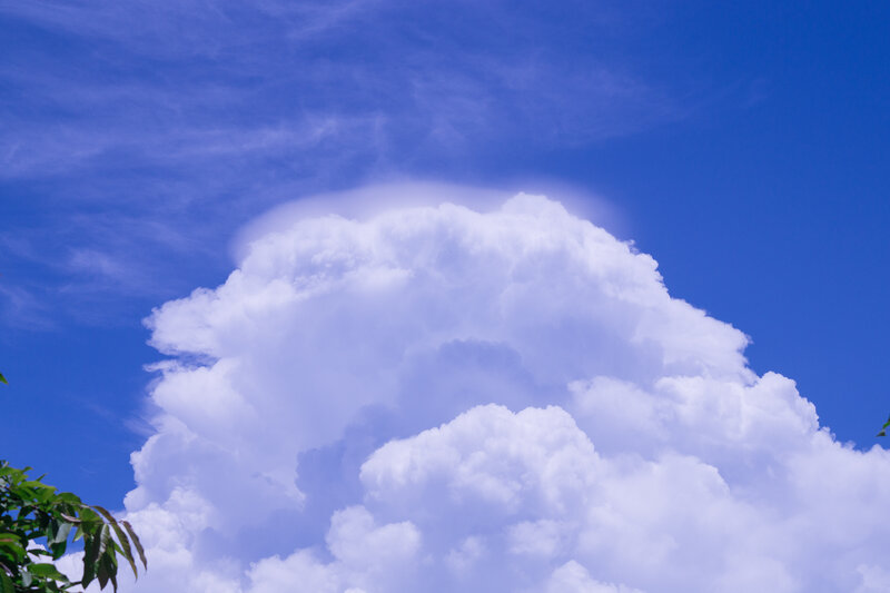 Cumulus Cloud in Blue Sky — Serene, Afternoon, Photograph