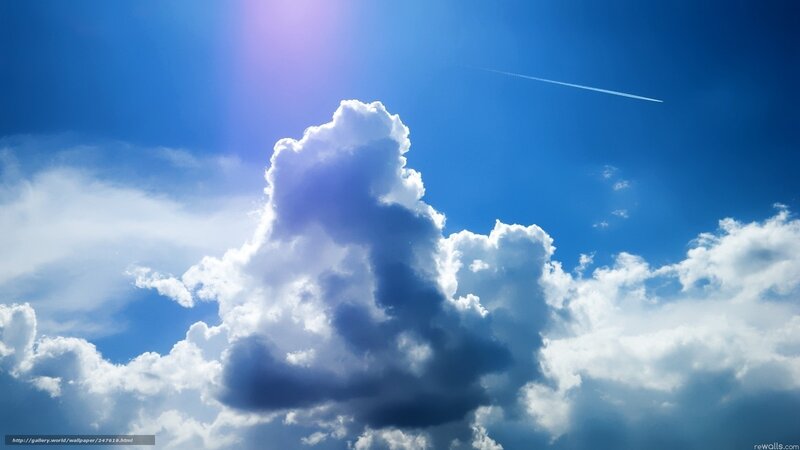 Cumulus Cloud in Blue Sky — Serene, Afternoon