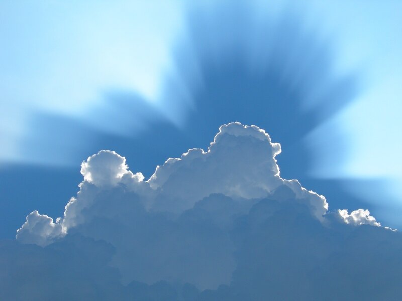 Cumulus Cloud with Sunbeams