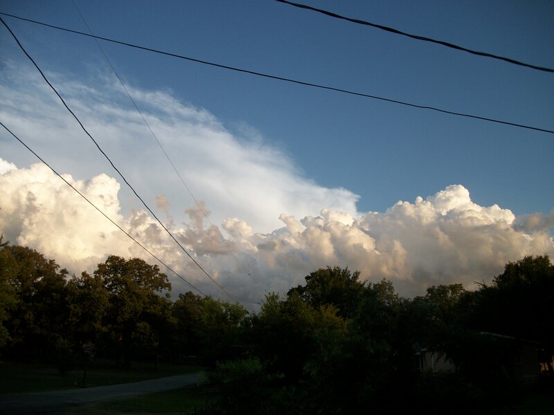 Cumulus Clouds at Dusk — Blue, Dramatic