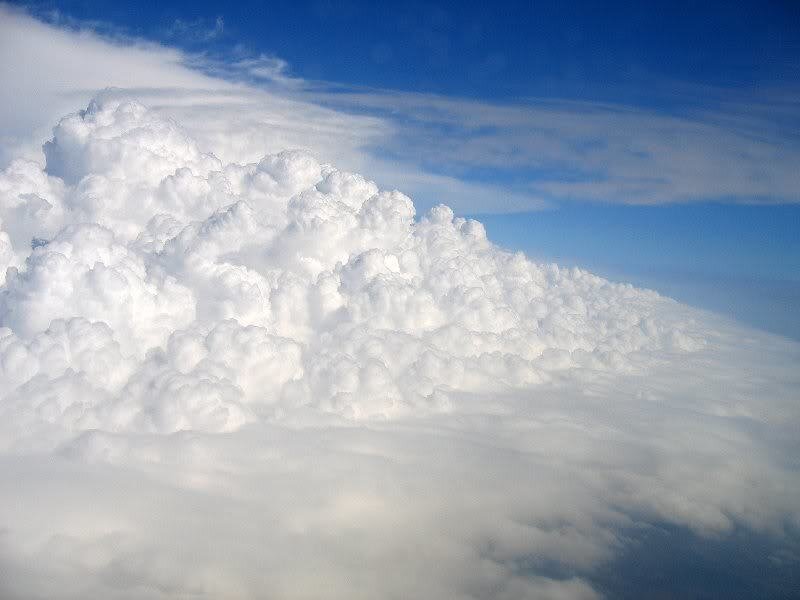 Cumulus Clouds from Above — White, Serene
