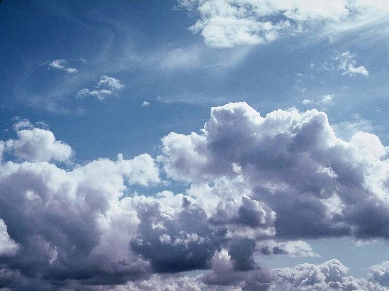 Cumulus Clouds in Sky — Afternoon, Photograph
