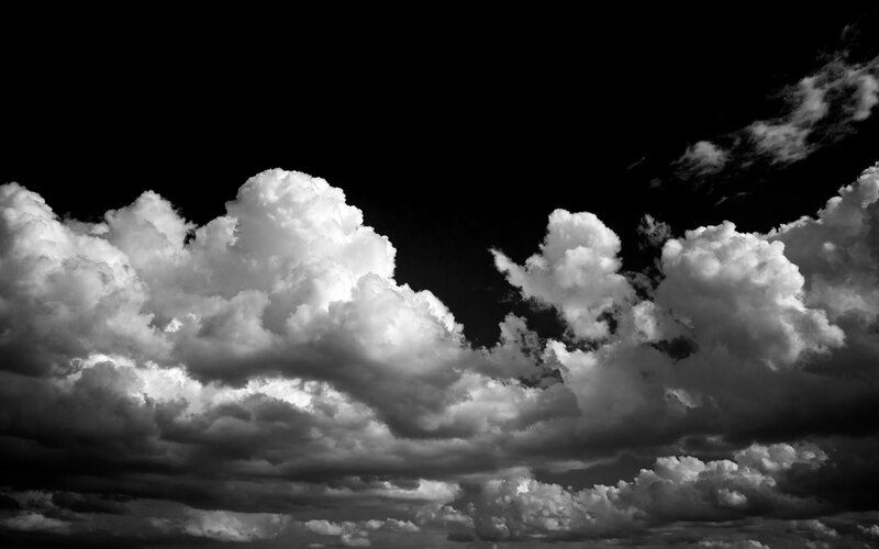 Cumulus Clouds in Sky — Black, Dramatic, Photograph, White