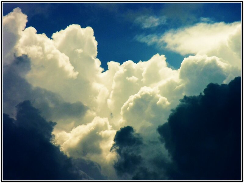 Cumulus Clouds in Sky — Blue