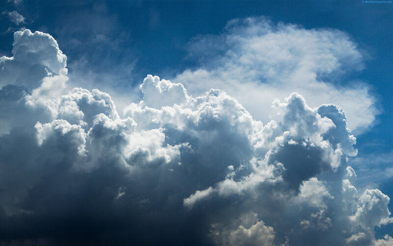 Cumulus Clouds in Sky — Dramatic