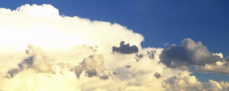 Cumulus Clouds in Sky — Gray