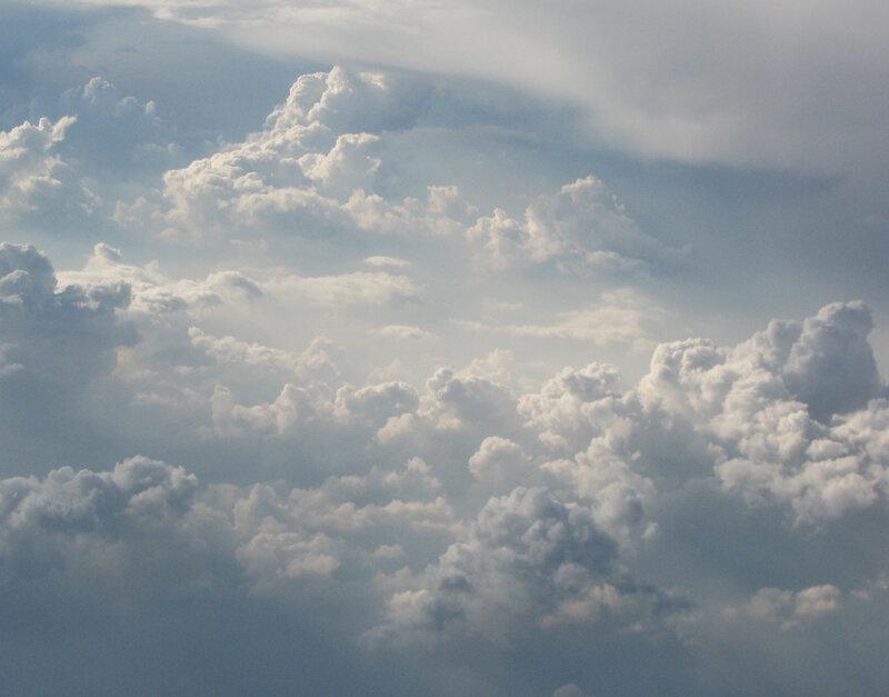 Cumulus Clouds in Sky — White, Serene