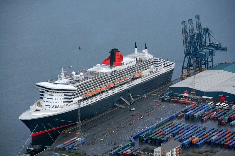 Cunard Cruise Ship — Blue, Industrial