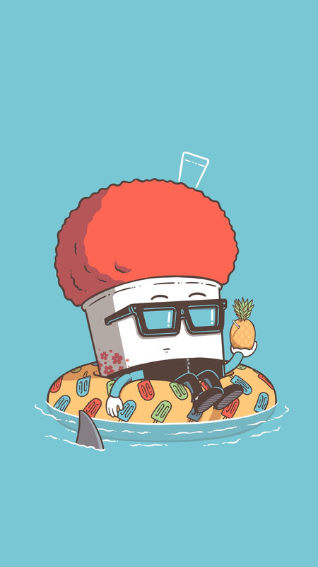 Cup Character Floating