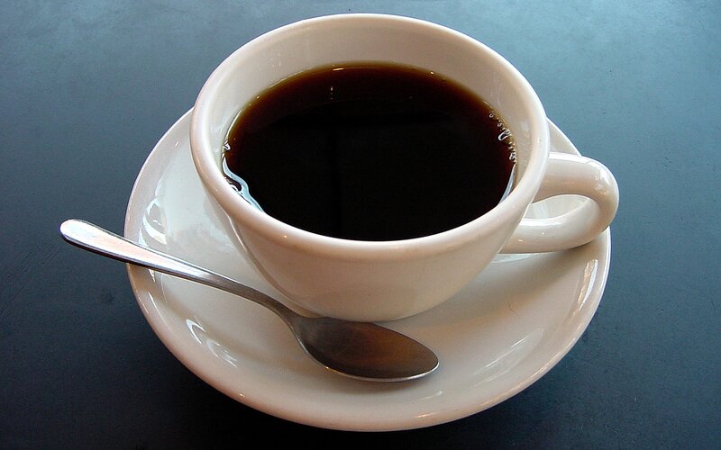 Cup of Black Coffee — White