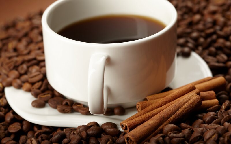 Cup of Coffee with Cinnamon — Brown
