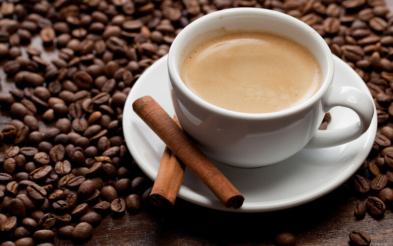 Cup of Coffee with Cinnamon — Brown, Warm