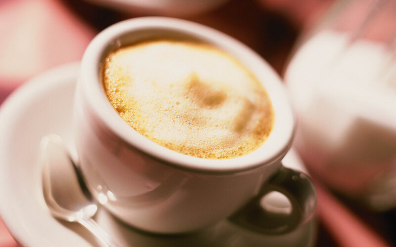 Cup of coffee with foam