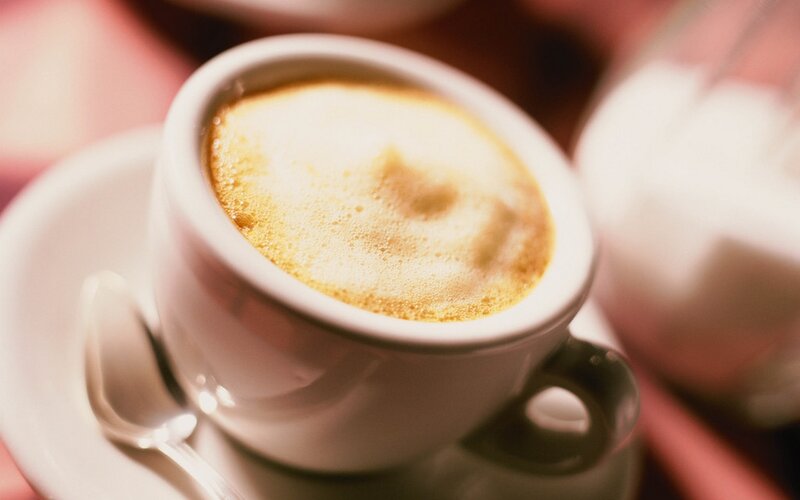 Cup of coffee with foam