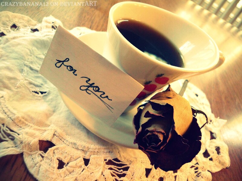 Cup of Coffee with Rose