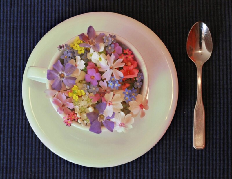 Cup of Edible Flowers
