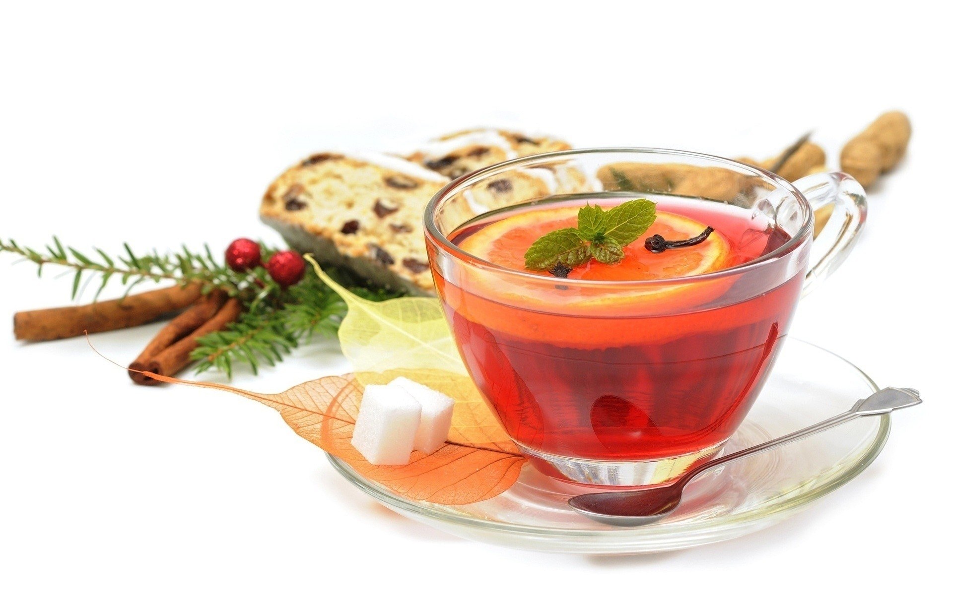 cup of herbal tea with garnish
