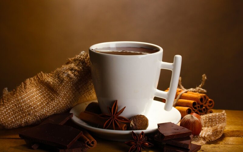 Cup of Hot Chocolate — Brown, Cozy, Photograph