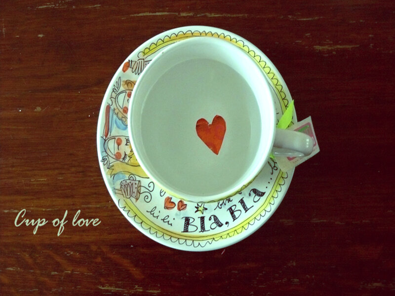 Cup of Tea on Saucer — Brown