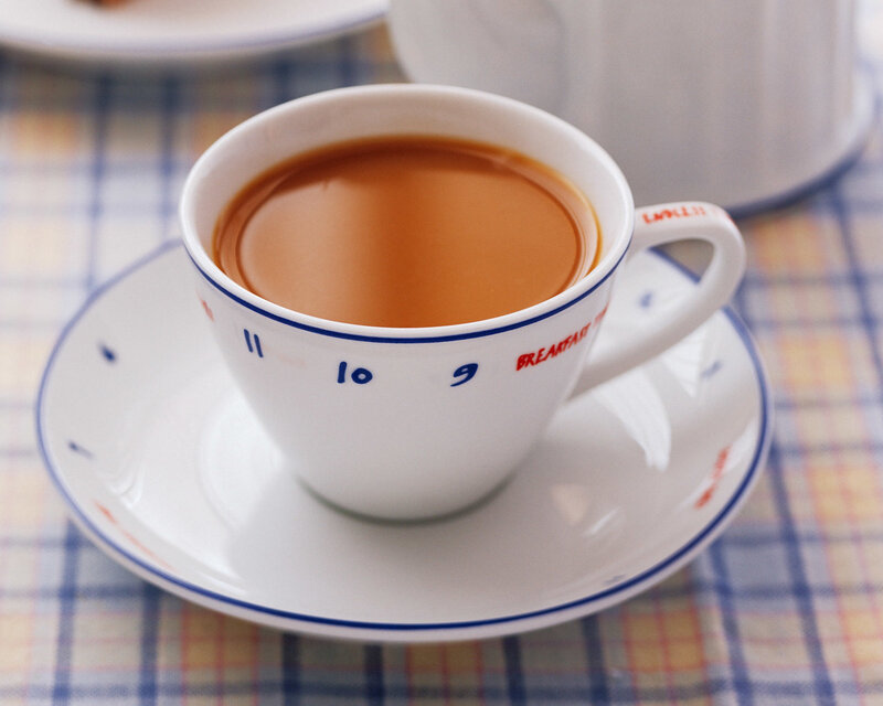 Cup of Tea on Saucer — White