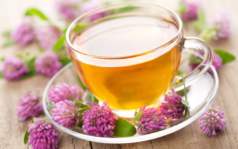 Cup of Tea with Flowers — Yellow, Calm