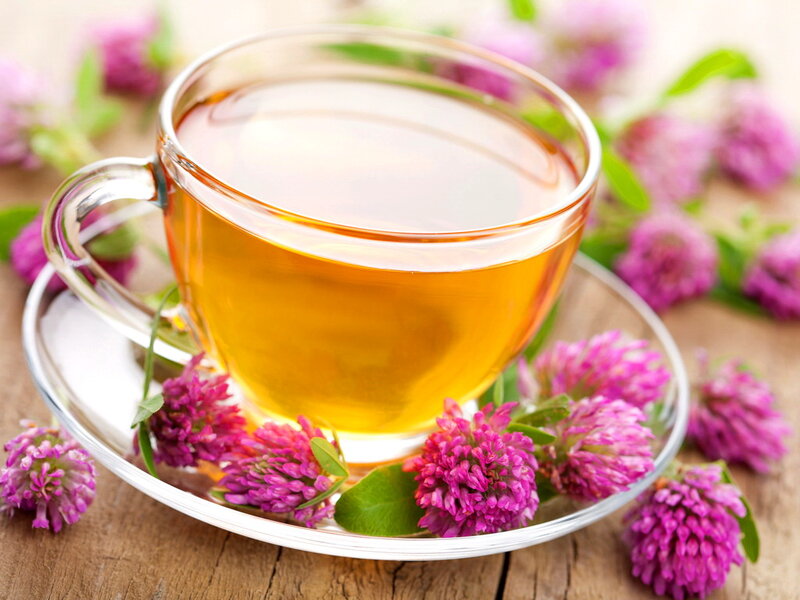 Cup of Tea with Flowers — Yellow