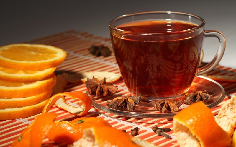 Cup of Tea with Oranges