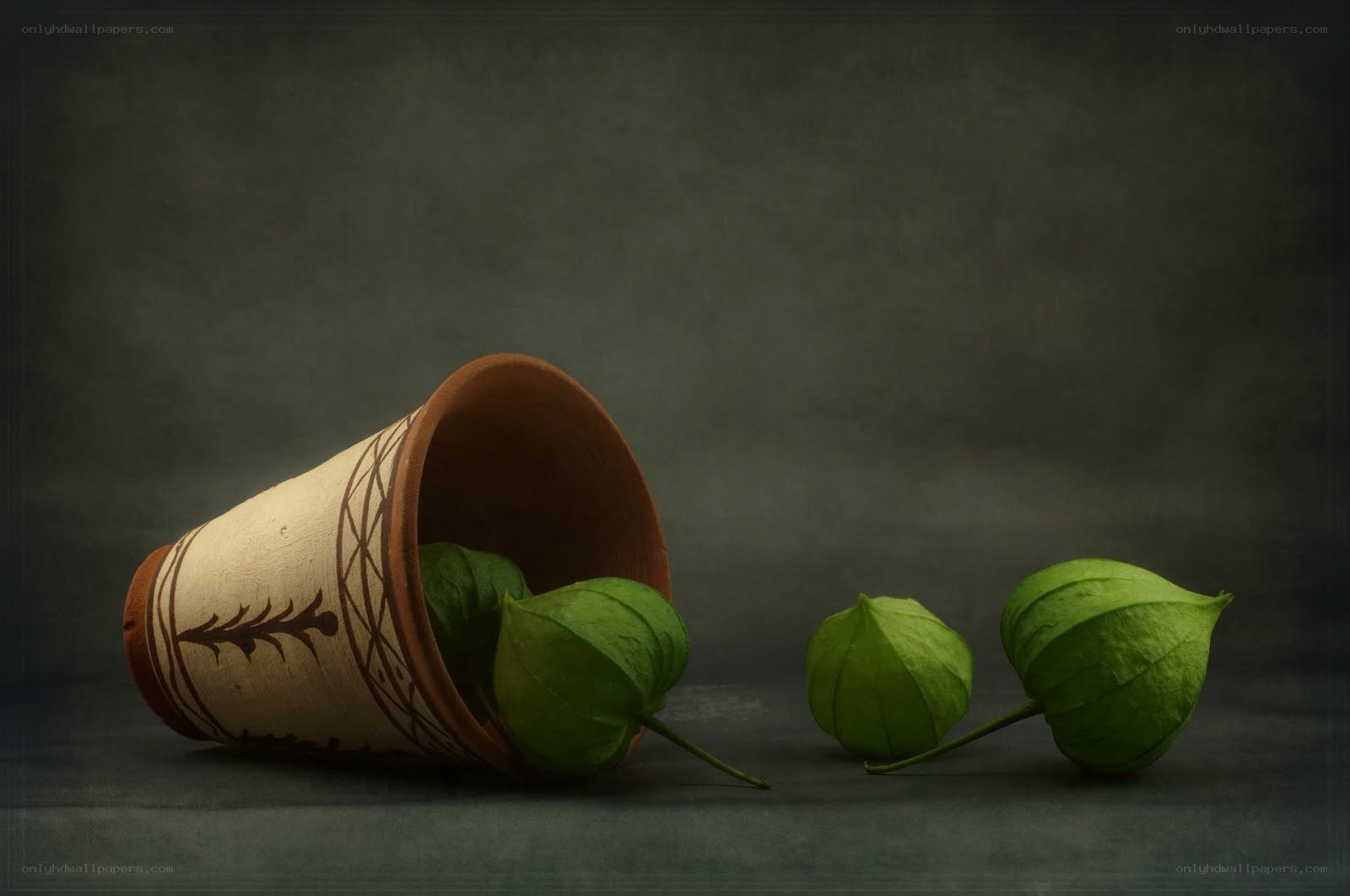 Cup with green fruits
