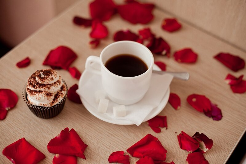 Cupcake and Coffee Cup — Red