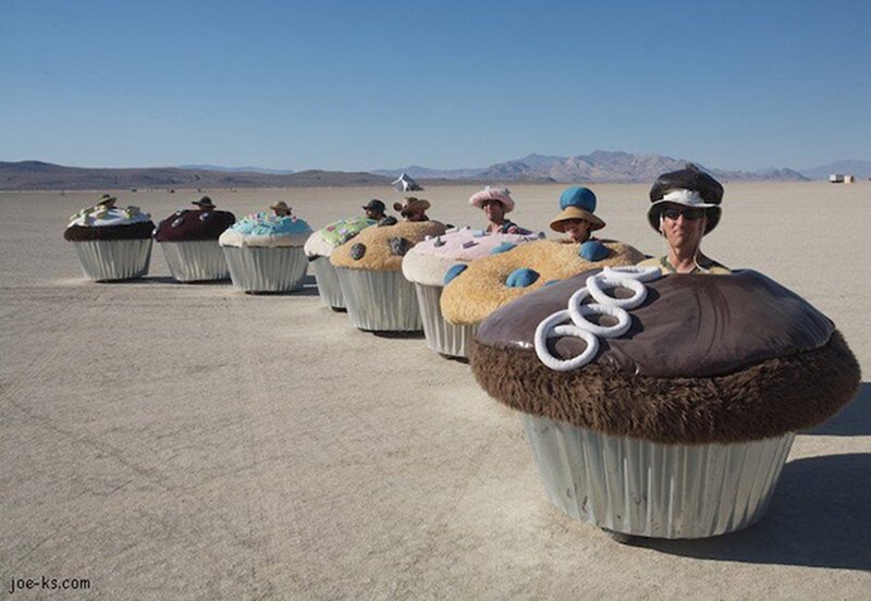 Cupcake art cars at Burning Man