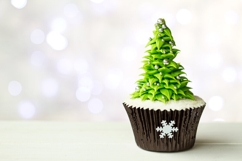 Cupcake Decorated as Tree