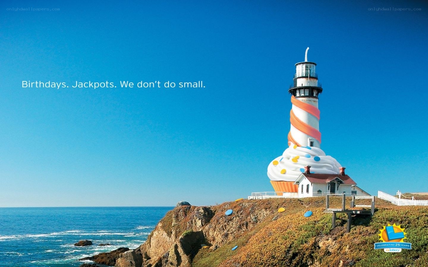 Cupcake lighthouse ad
