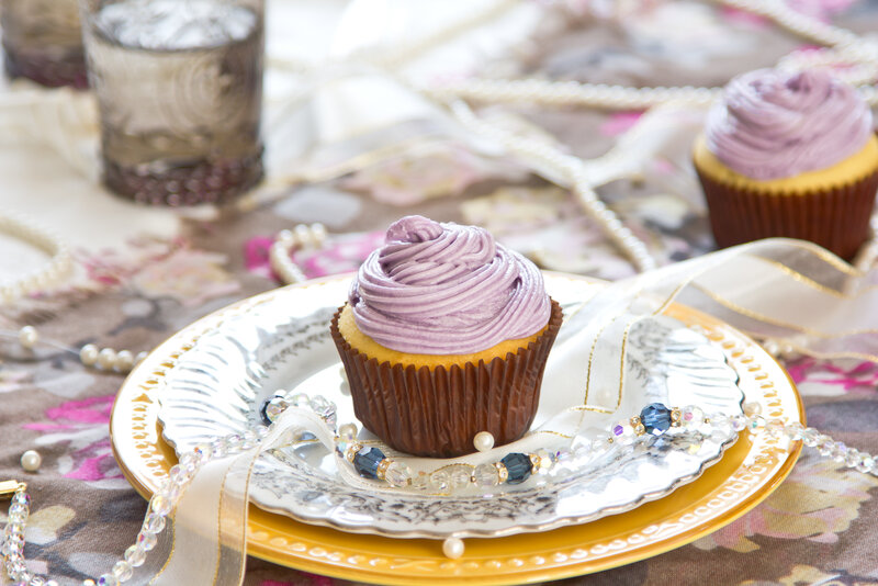 Cupcake on Decorative Plate
