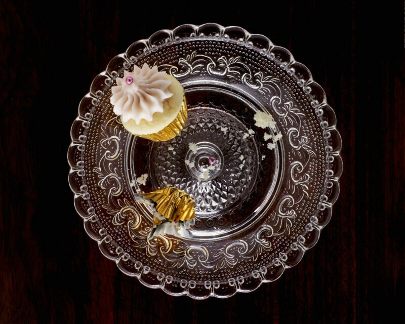 Cupcake on Glass Plate