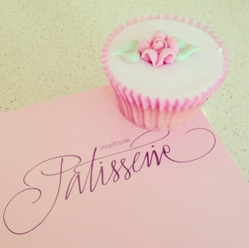Cupcake on Pink Paper