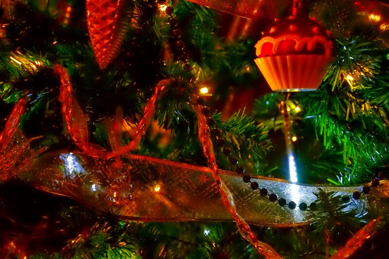 Cupcake Ornament on Tree