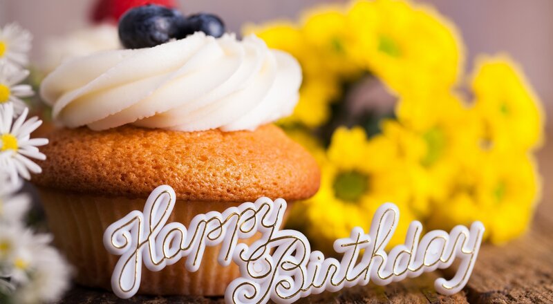 Cupcake with Blueberries