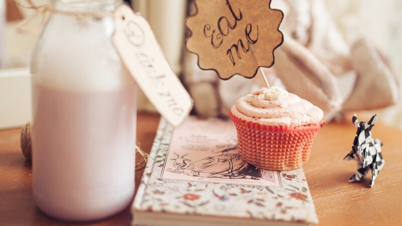 Cupcake with Milk Bottle