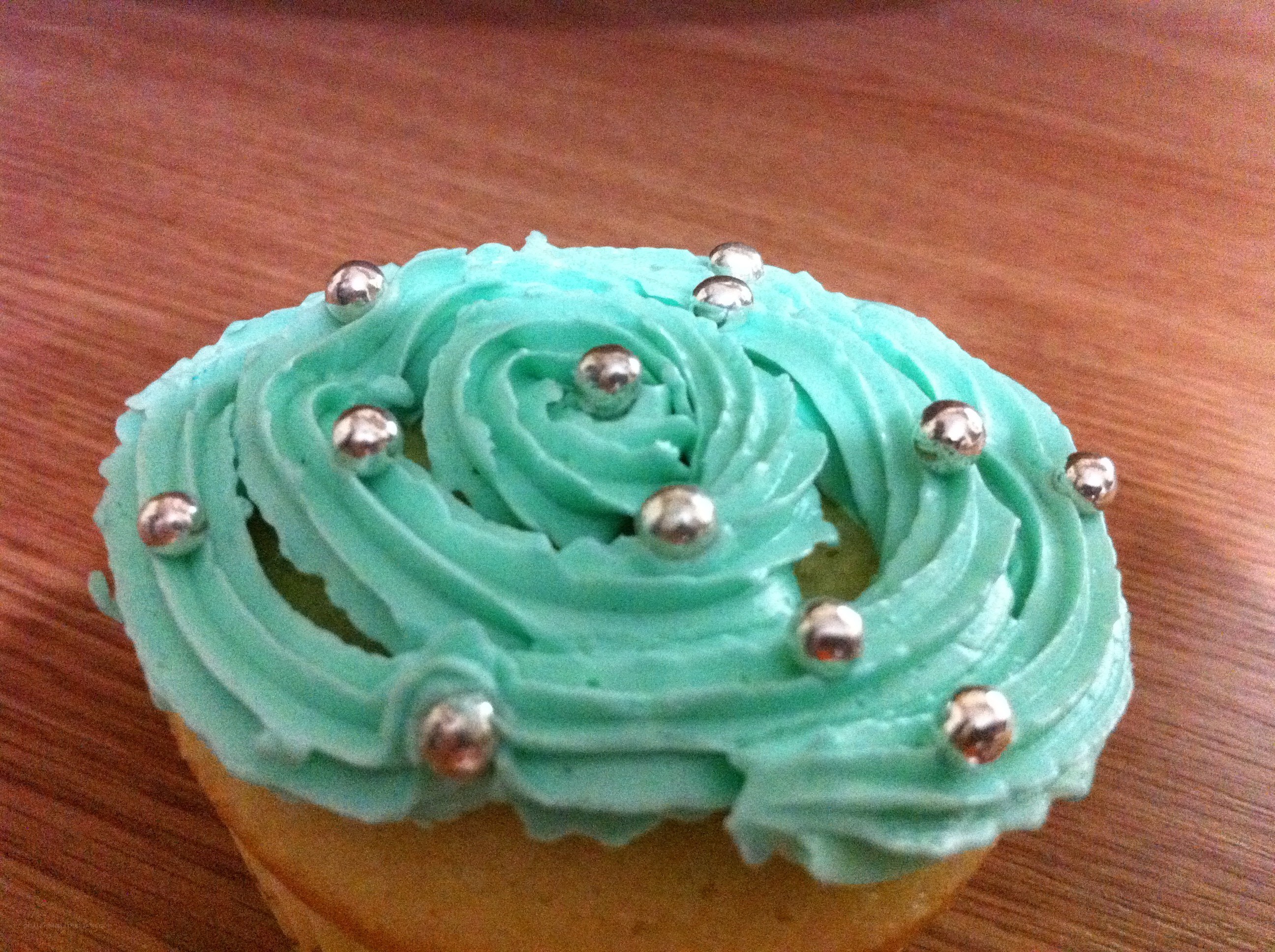 cupcake with mint frosting