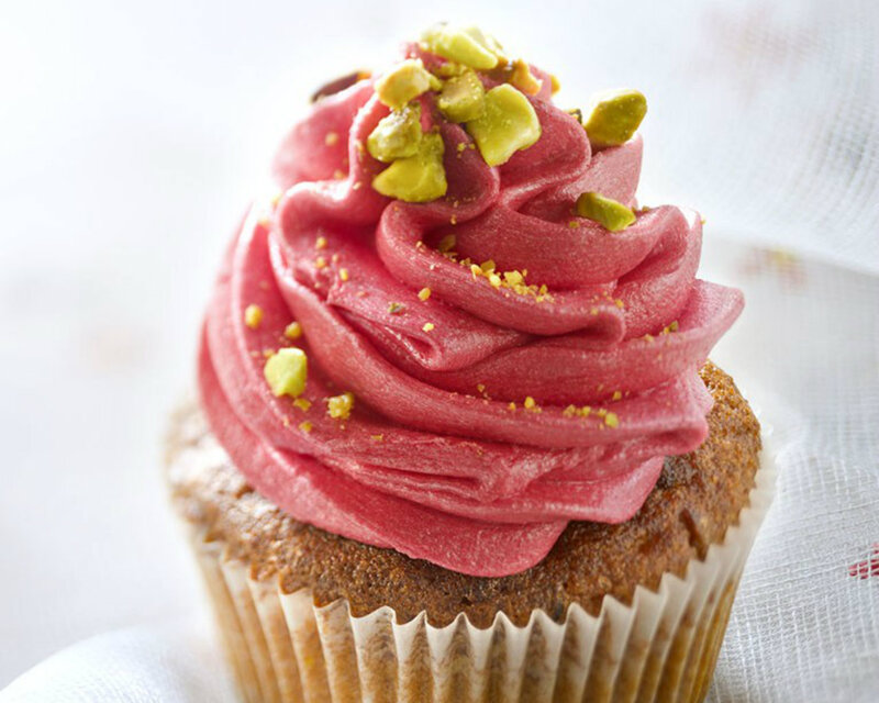 Cupcake with Pink Frosting — Appetizing