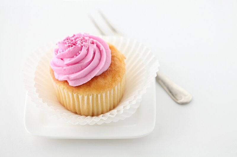 Cupcake with Pink Frosting — Clean